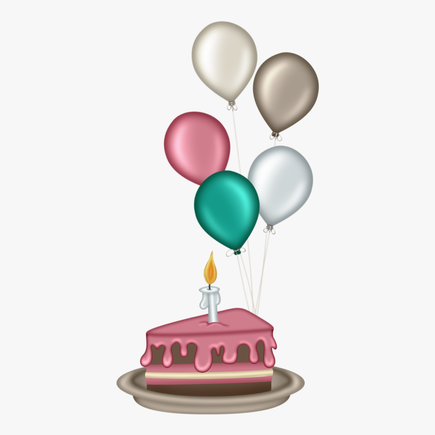 Cartoon Cake And Balloons, HD Png Download