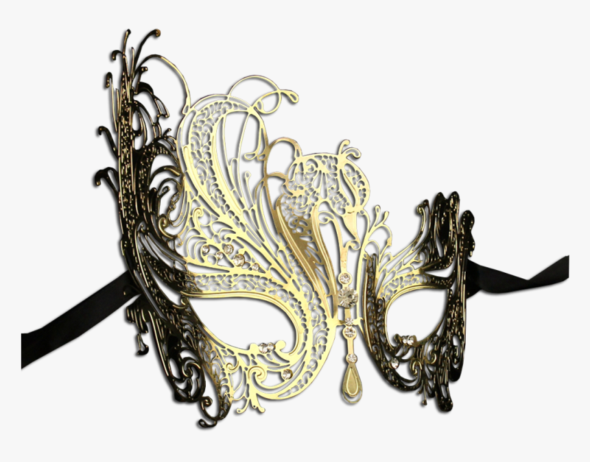 Gold Series Swan Metal Filigree Laser Cut Venetian - Tiara, HD Png Download