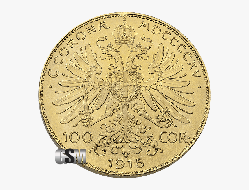 100 Corona Austrian Gold Coin - Coin, HD Png Download