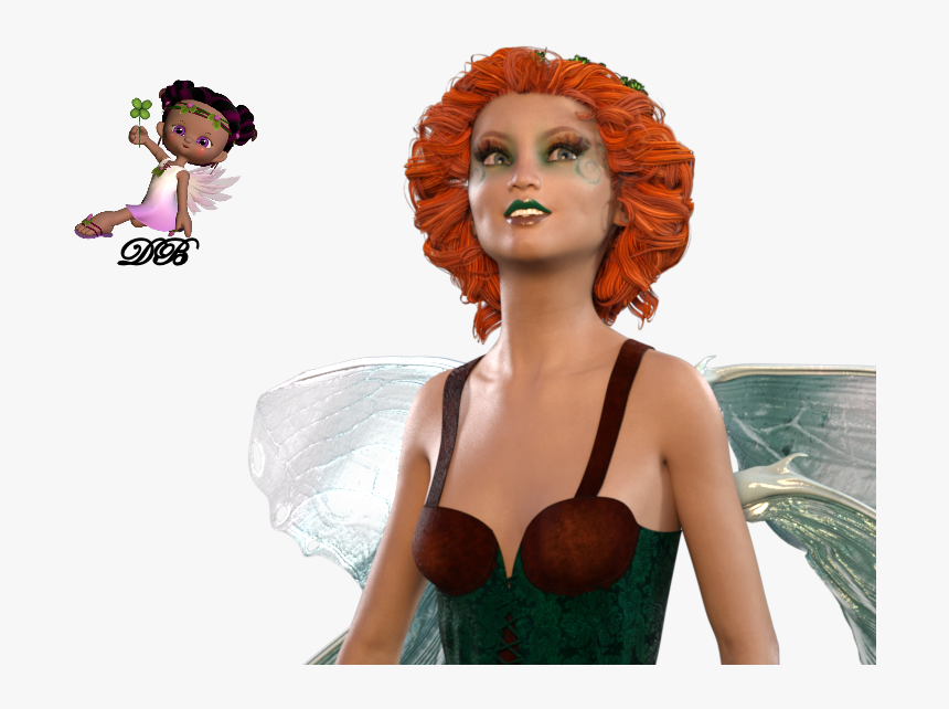Tube Femme Papillon 3d - Cartoon, HD Png Download