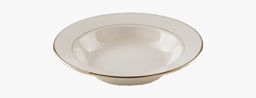 Ivory W Gold Rim Soup Bowl - Ceramic, HD Png Download