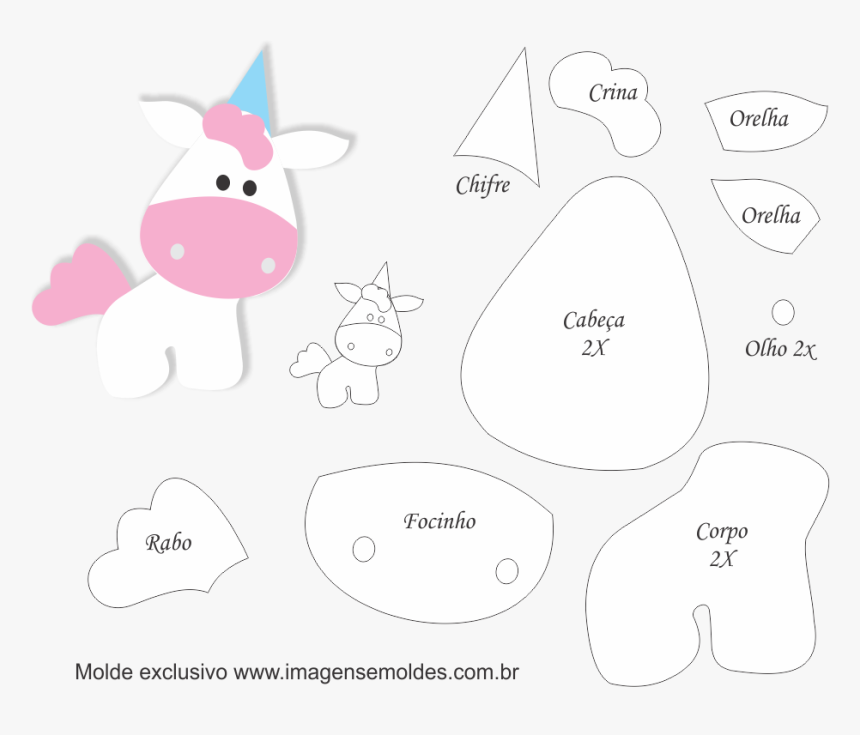 Molde Para Caneta De Unicornio, HD Png Download