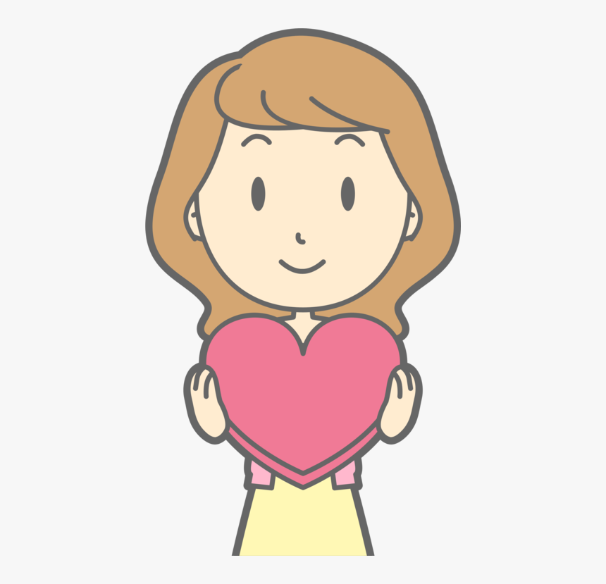 Pink,heart,head - Girl On The Phone Clipart, HD Png Download