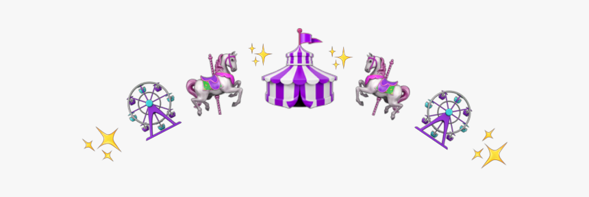 #purple #cute #sparkle #aesthetic #circus #carnival - Illustration, HD Png Download