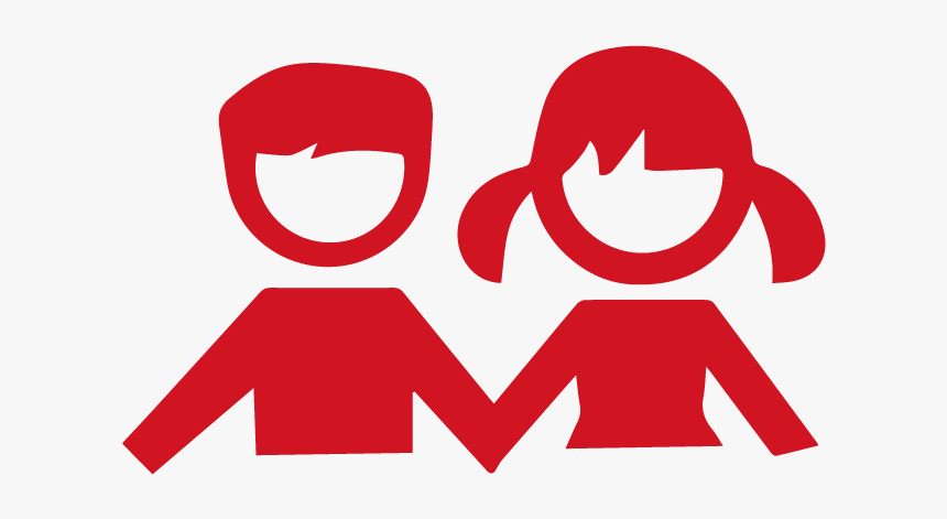 Icone Enfants - Black And White Boy And Girl Clipart, HD Png Download
