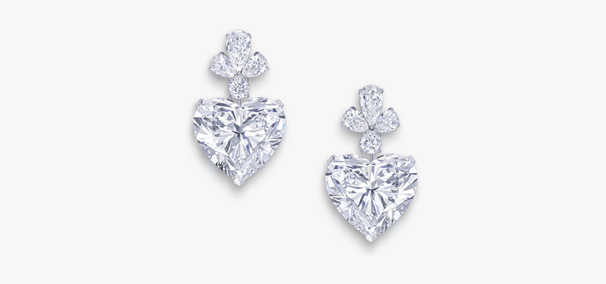 Diamond Heart Earrings Graff, HD Png Download