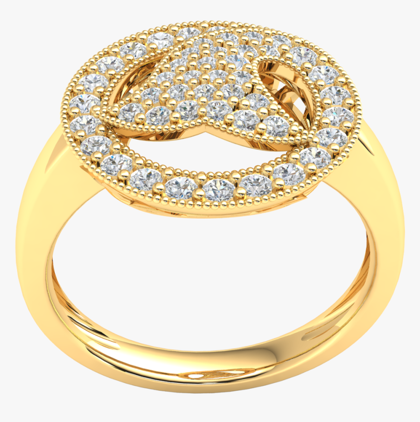 Natural 0 6ct Round Cut Diamond 14k Gold Engagement - Engagement Ring, HD Png Download