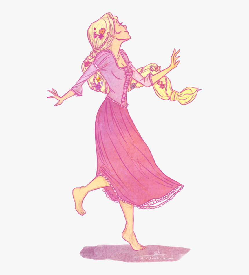 Rapunzel Dancing Art, HD Png Download