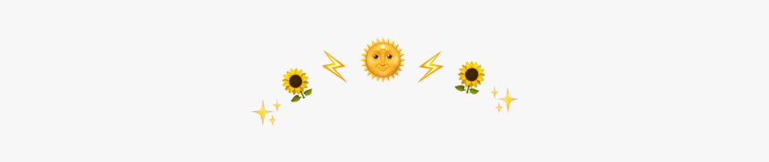 #gold #yellow #aesthetic #sun #stars #lightning #sunflower - Rose, HD Png Download