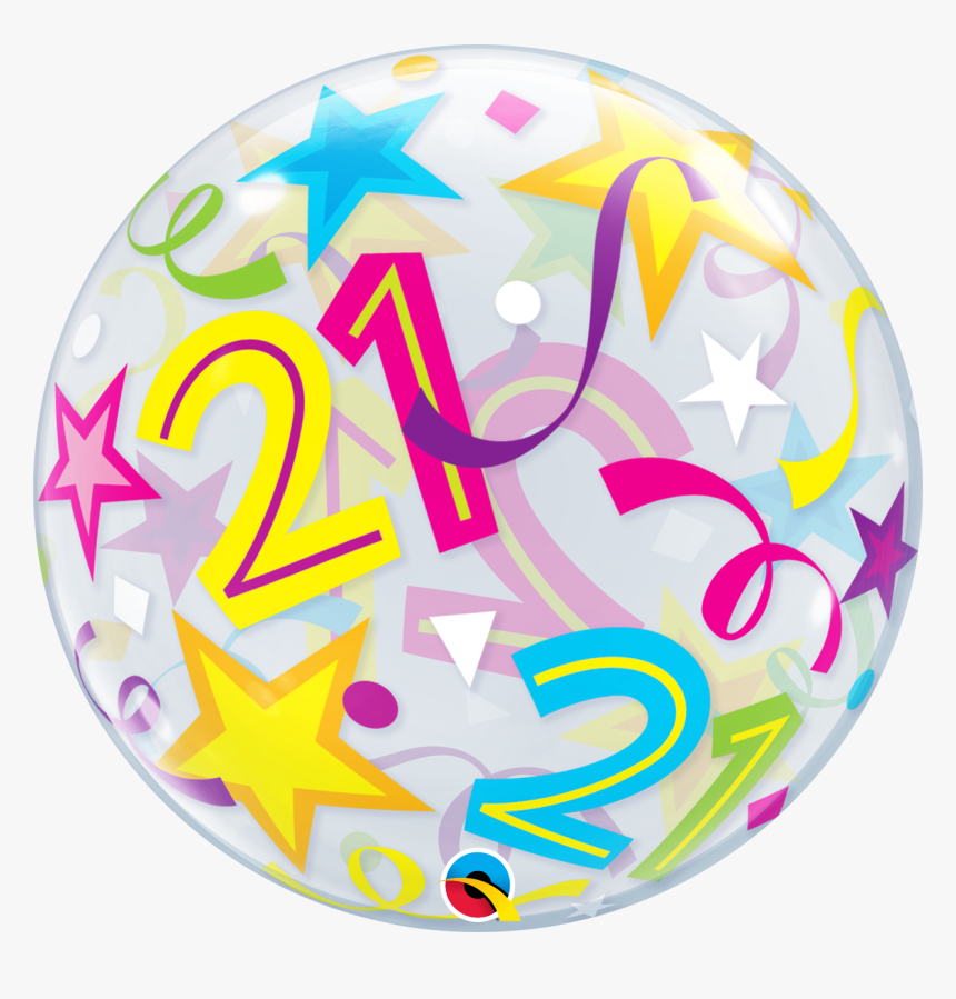 Balão Bubbles 21 Anos - Balões De Aniversário 21 Anos Png, Transparent Png