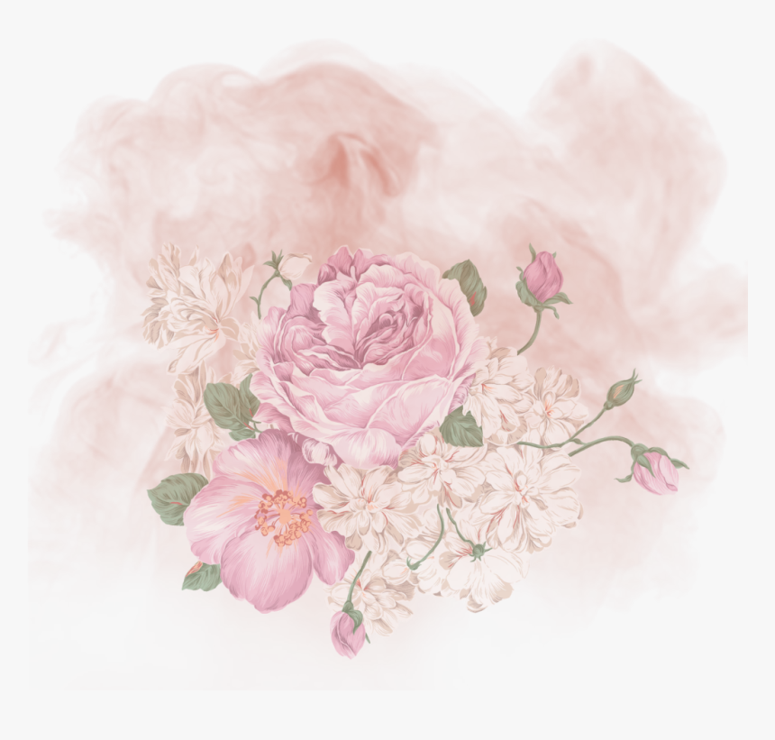 #red #background #smoke #flower #remix #vjaii - Flores Vintage Png, Transparent Png