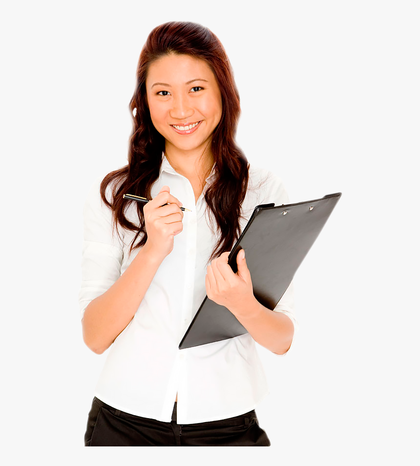 Woman With Clipboard, HD Png Download