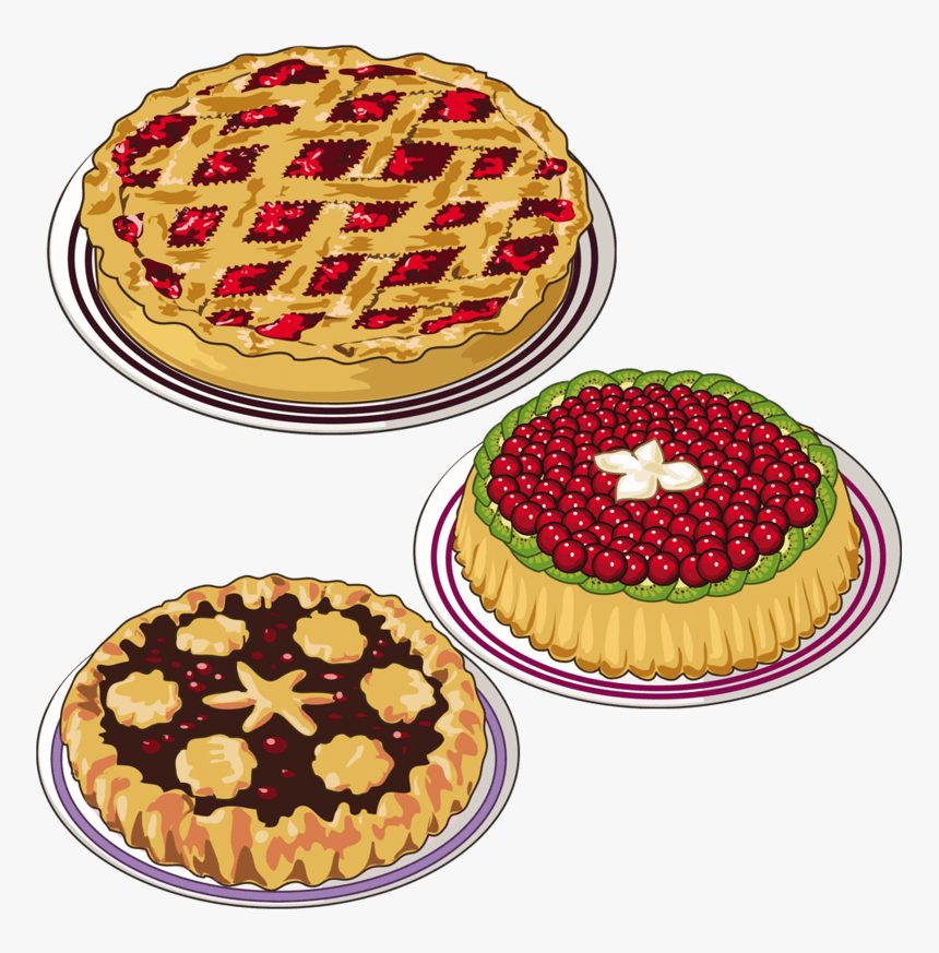 夏季清新可爱甜品蛋糕冰激凌卡通素材 - Transparent Background Cherry Pie Png, Png Download