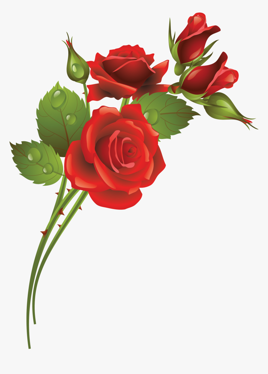 Rose Flowers In Art, HD Png Download