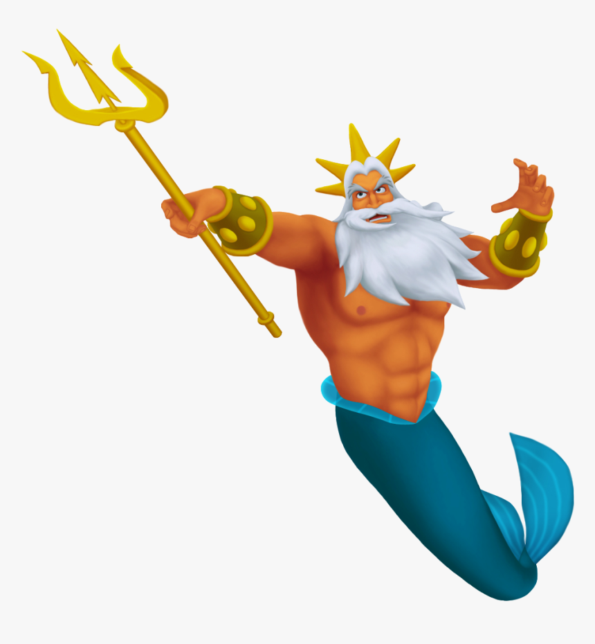 King Triton Little Mermaid, HD Png Download