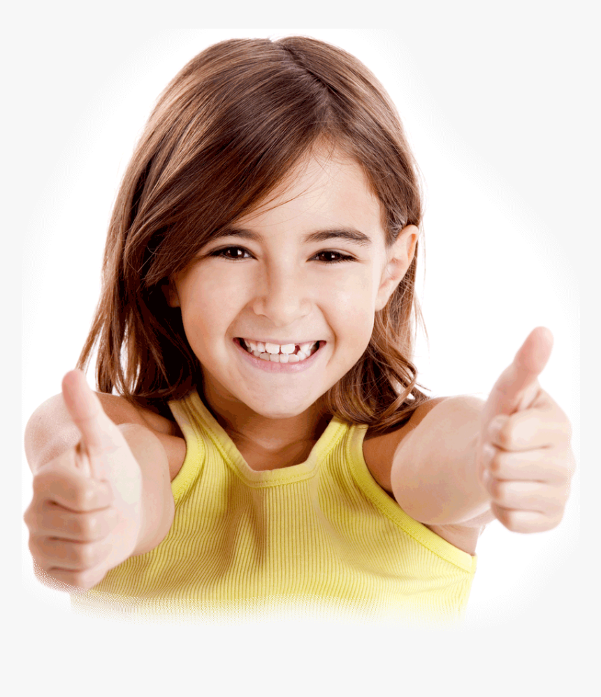 Thumbs Up Girl For Print - Happy Kid Png, Transparent Png