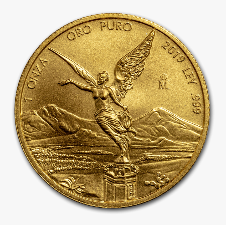 1 Oz Mexican Libertad Gold Coin (front) - 1 Oz Gold Coin Mexico, HD Png Download