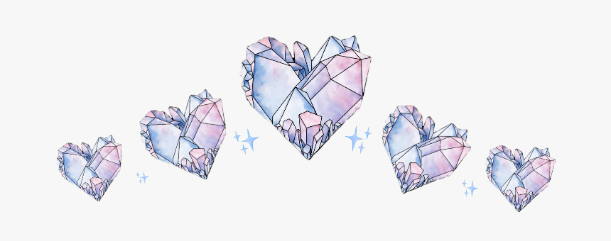 Hearts Crystal Crystalcrown Heartcrown Sparkles Heart Hd Png Download Transparent Png Image Pngitem