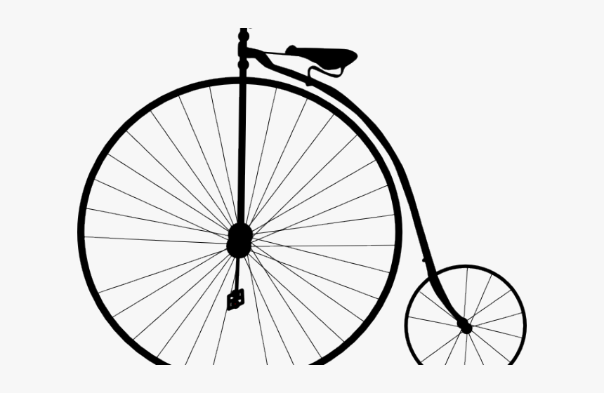 Cycling Clipart Old Fashioned - Penny Farthing Bicycle Clipart, HD Png Download