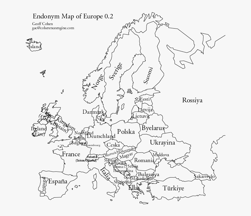 Printable Europe Map HD Png Download Transparent Png Image PNGitem