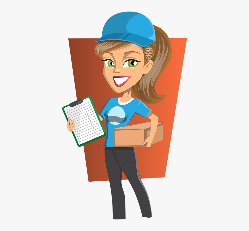 Delivery Woman Png, Transparent Png