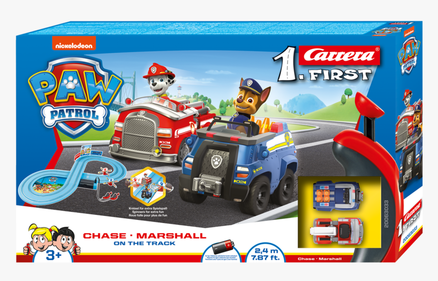 Paw Patrol Chase Marshall Race Track, HD Png Download