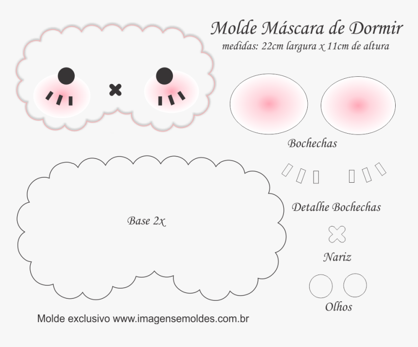 Molde Mascara De Dormir Png, Transparent Png