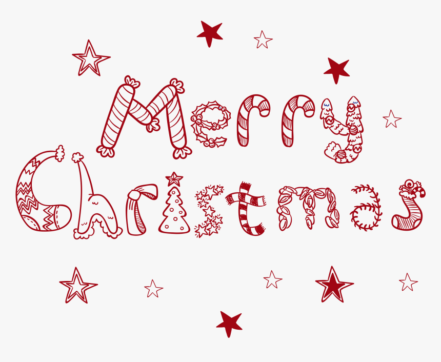 Merry Christmas 藝術 字, HD Png Download