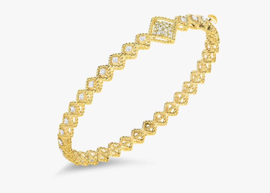Roberto Coin Off-center Diamond Station Bangle - Roberto Coin Roman Barocco, HD Png Download