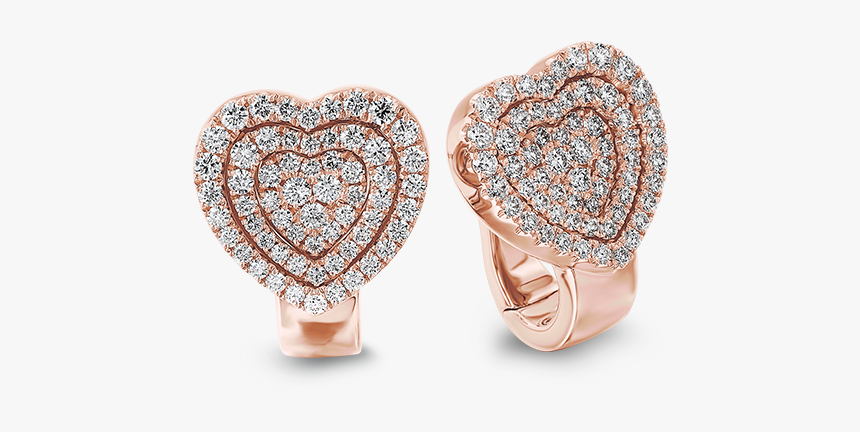 Shimansky Starlight Heart Shape Diamond Earrings - Earrings, HD Png Download