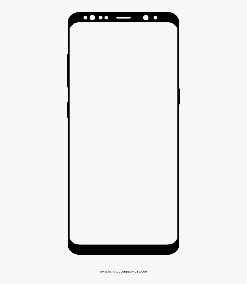 Smartphone Coloring Page - Smartphone, HD Png Download
