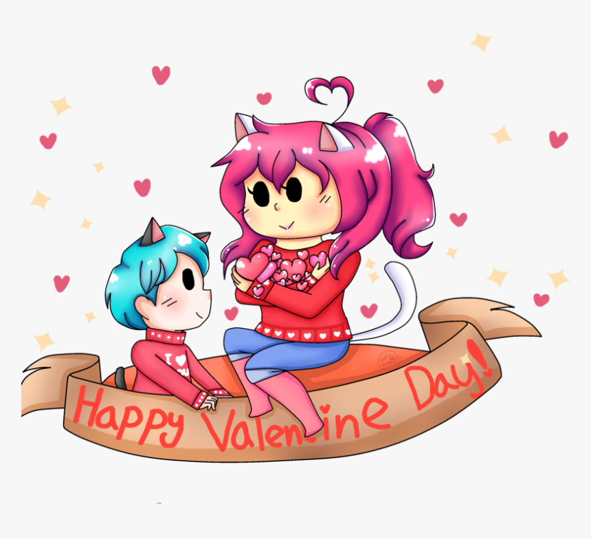 Happy Valentines Day Cat Clipart Png Transparent Download - Valentines Day Transparent Animated, Png Download
