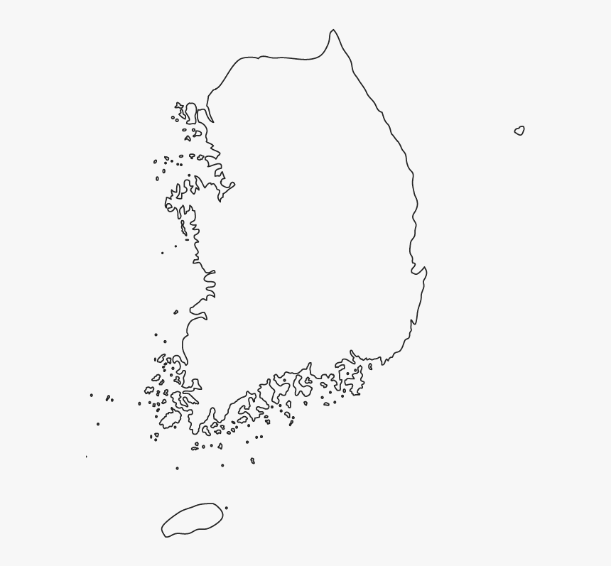 South Korea Country Outline, HD Png Download