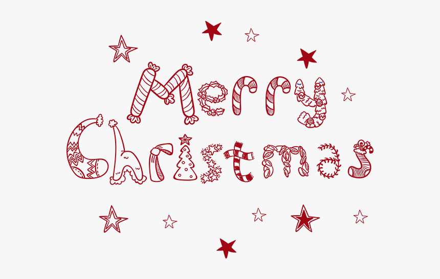 鼠年新年老鼠创意元素设计 - Merry Christmas 藝術 字, HD Png Download
