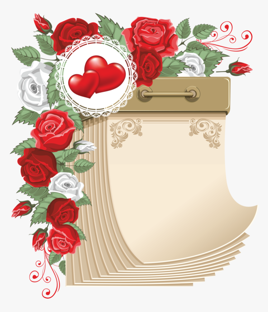 Hearts And Flowers Border, HD Png Download