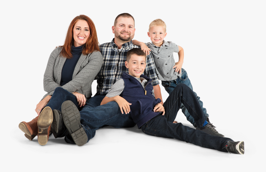 Photo Of Happy Gsb Customer Family - Sitting, HD Png Download