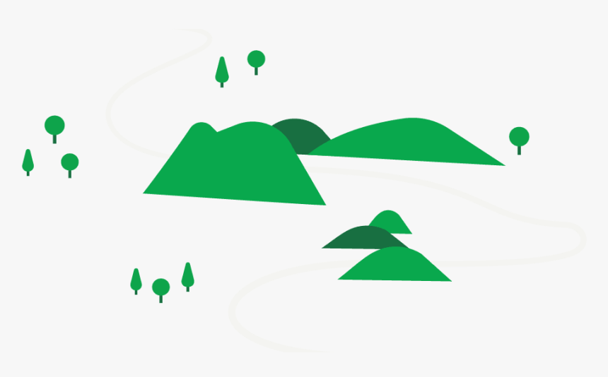 Illustration Showing A Road Weaving Through Mountains - Illustration, HD Png Download