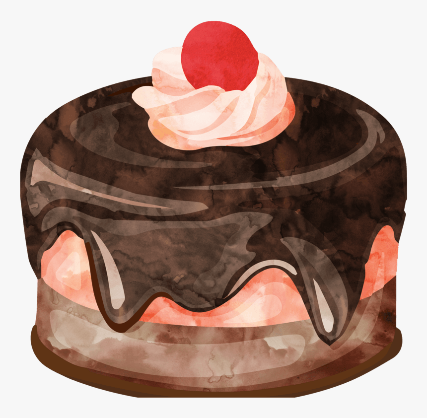 夏季清新可爱甜品蛋糕冰激凌卡通素材 - Funny Birthday Card Cake, HD Png Download