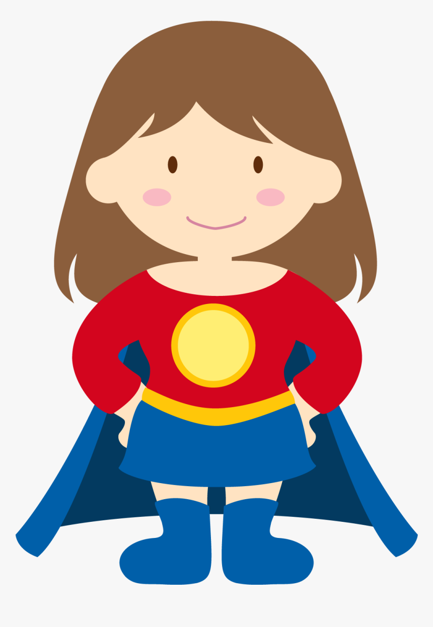 Fancy Plush Design Superhero Kid Clipart Vector Illustration - Superhero Kid Clipart, HD Png Download