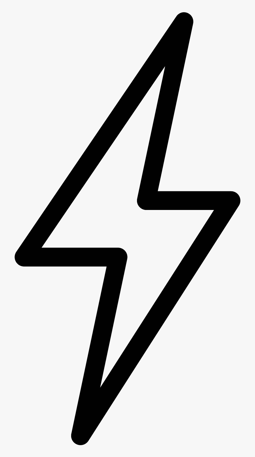 It S The Picture Of A Lightning Bolt To Indicate Electricity - Lightning Bolt White Icon Transparent, HD Png Download