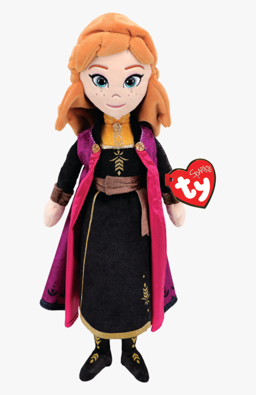 Frozen 2 Anna Princess Medium Sparkle Beanie Babies - Ty Frozen 2 Plush Anna, HD Png Download