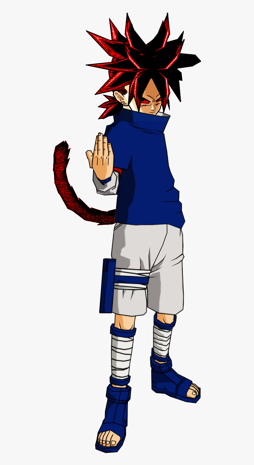 Goku Fused With Sasuke, HD Png Download