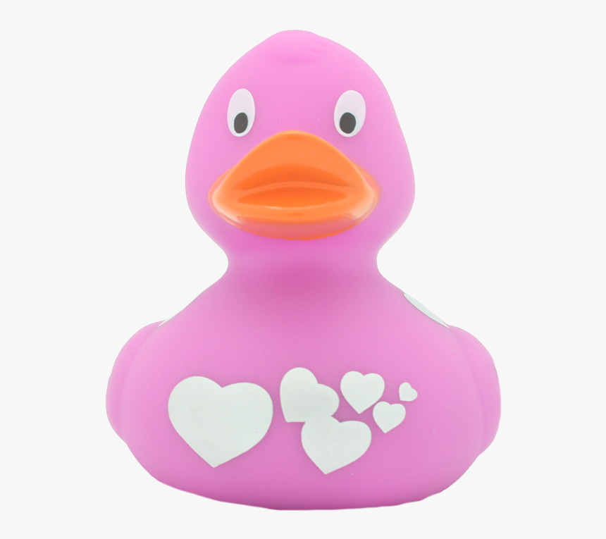 Rosa Corazones Plateados - Pink Duck With Silver Hearts Lilalu, HD Png Download