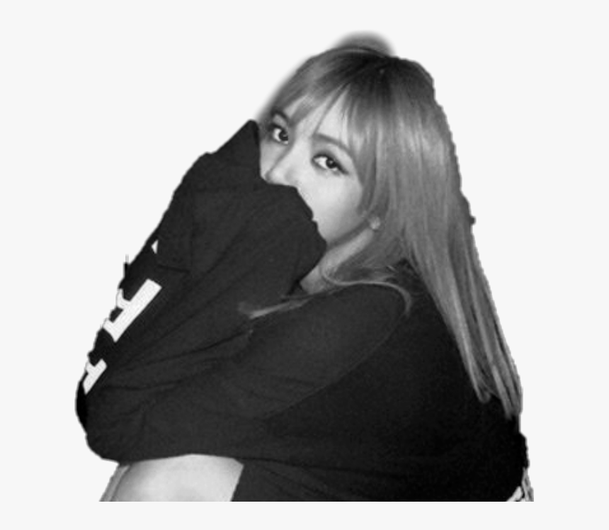 #blackpinklisa #blackpink - Lisa Blackpink Tumblr Black And White, HD Png Download