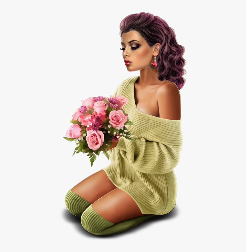 ❄️ Femme Png, Tube Hiver Winter Woman Drawing ❄️ - Drawing, Transparent Png