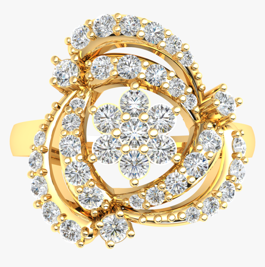 0 8carat Round Brilliant Cut Diamond Cluster Engagement - Diamond, HD Png Download