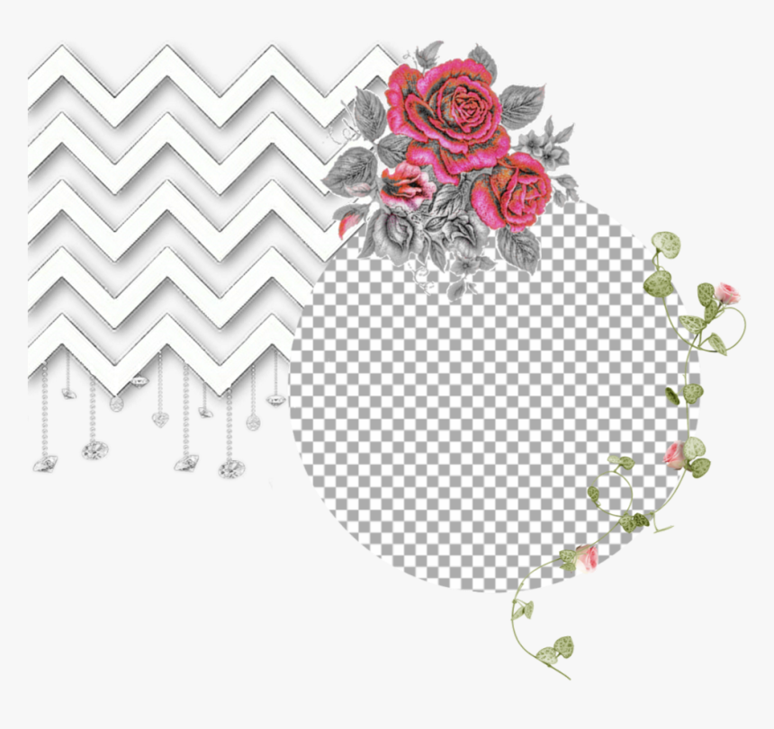 #design #flower #circle #aesthetic - Garden Roses, HD Png Download