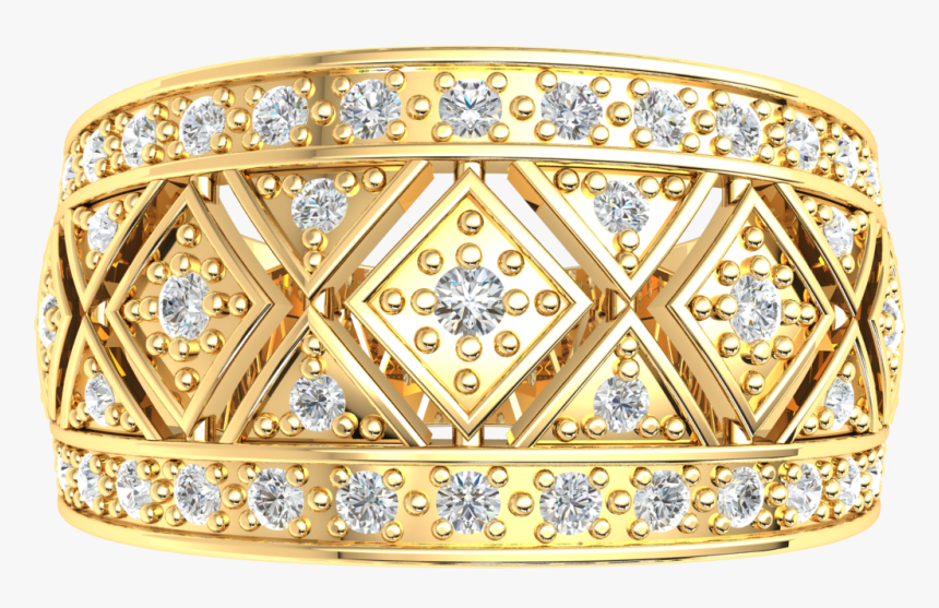 10k Gold Wedding Band 0 6ctw Round Brilliant Cut Diamond - Diamond, HD Png Download