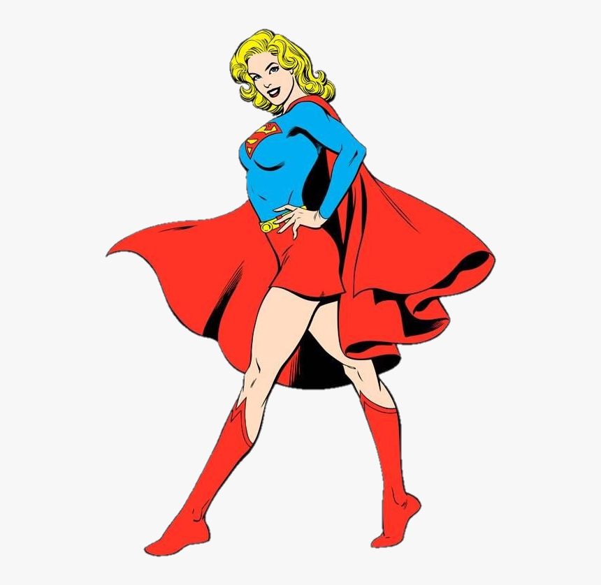 Vintage Comic Book Superhero Clipart Banner Freeuse - Jose Luis Garcia Lopez Supergirl, HD Png Download