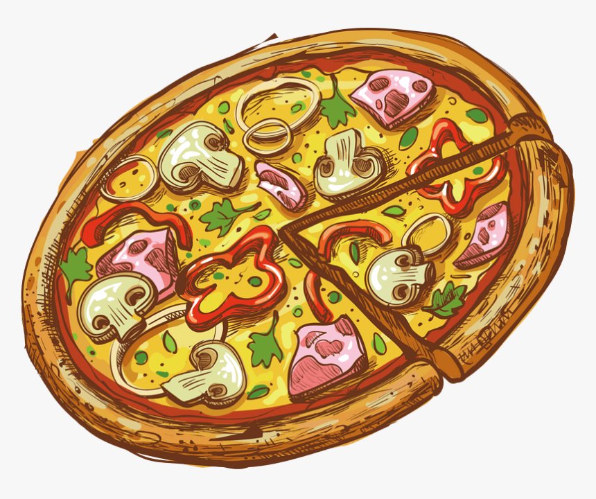 橙子 橙色 插画 水果 美食 - Pizza Buona Villa Verucchio, HD Png Download